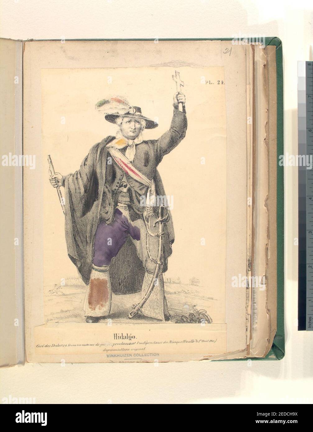 Hidalgo. Curé des Dolores dans son costume de guerre, proclammant l'independénce du Mexique (fusille le 1er août, 1811) d'après un tableau original) Stock Photo