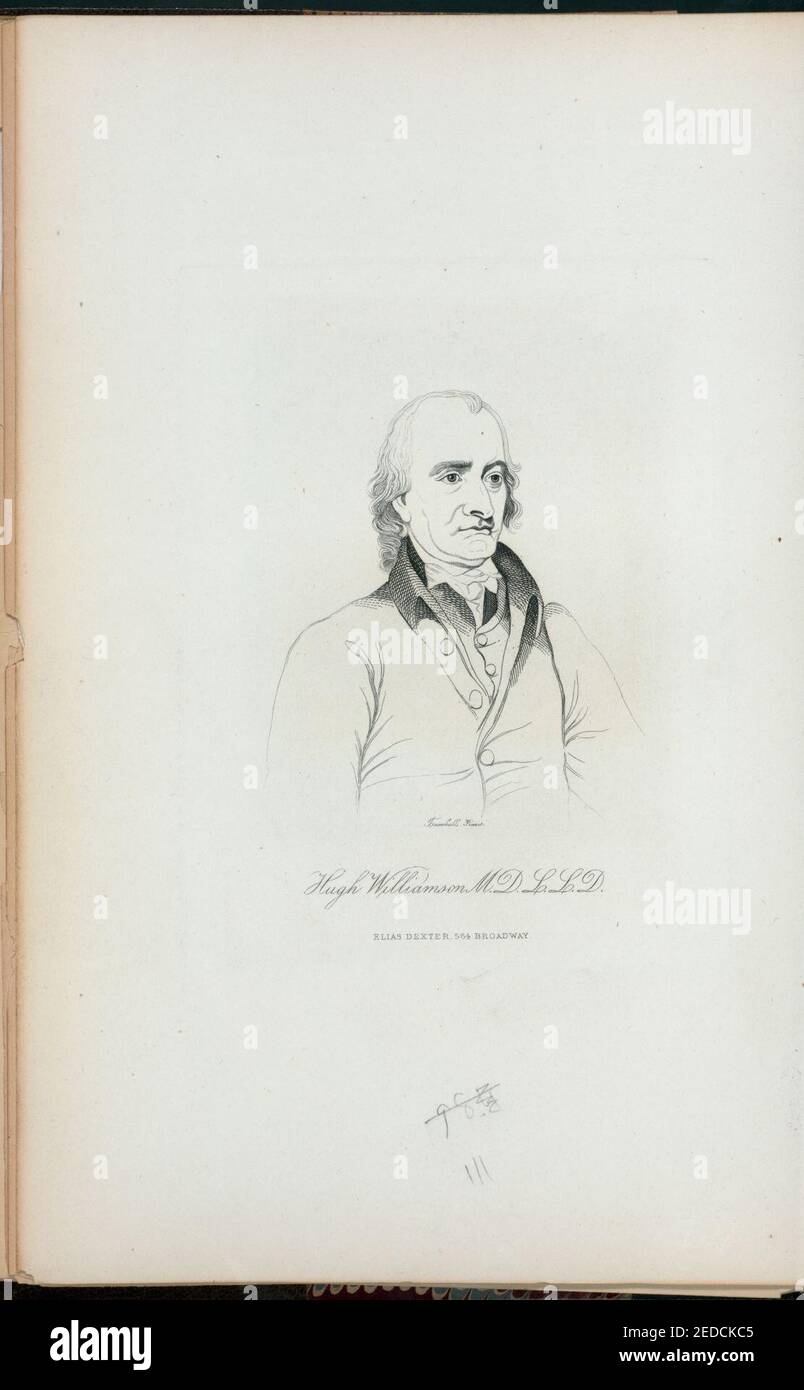 Hugh Williamson, M.D., L.L.D Stock Photo Alamy