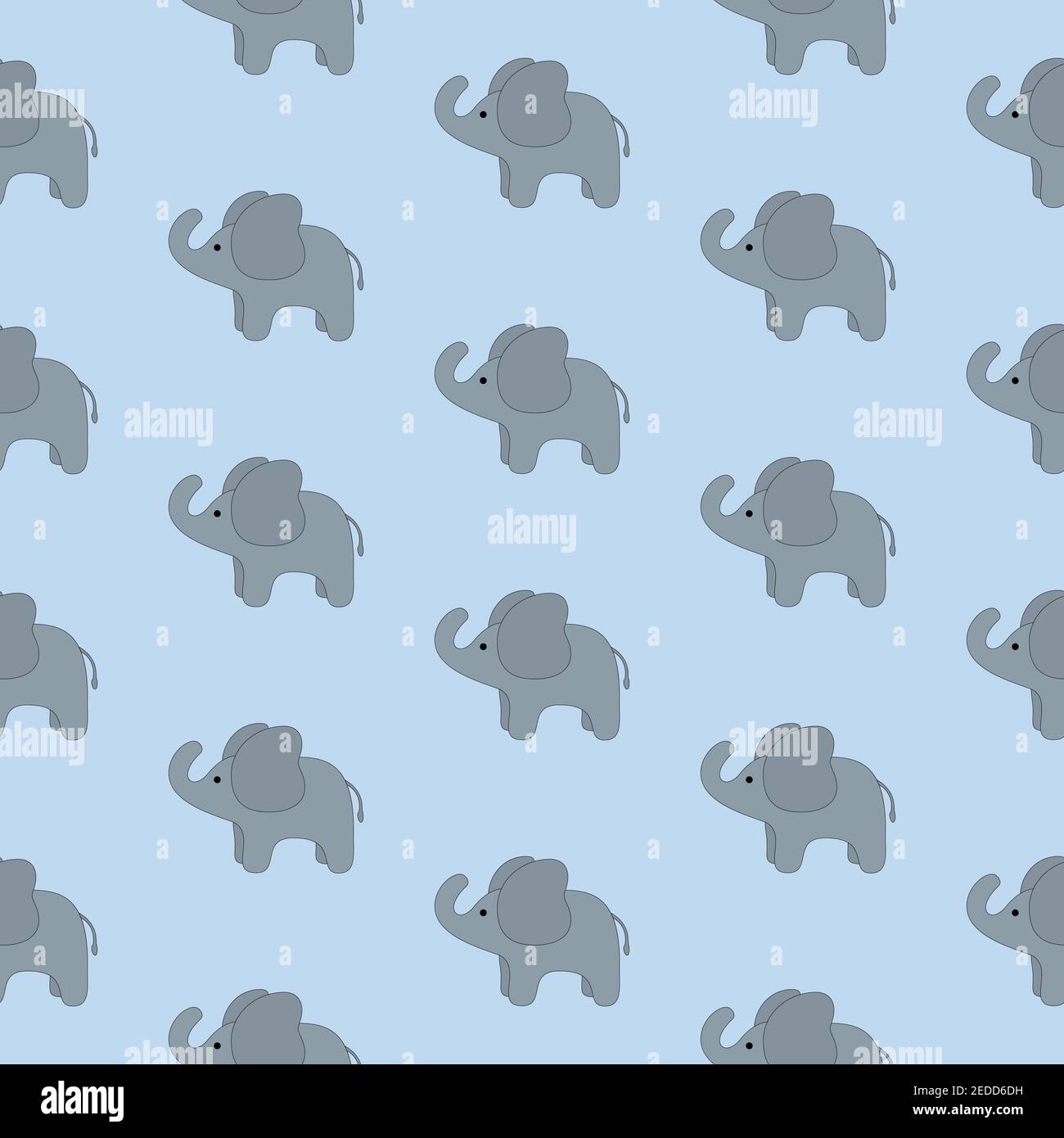 Seamless pattern cute cartoon elephant Stock Vector Image & Art - Alamy