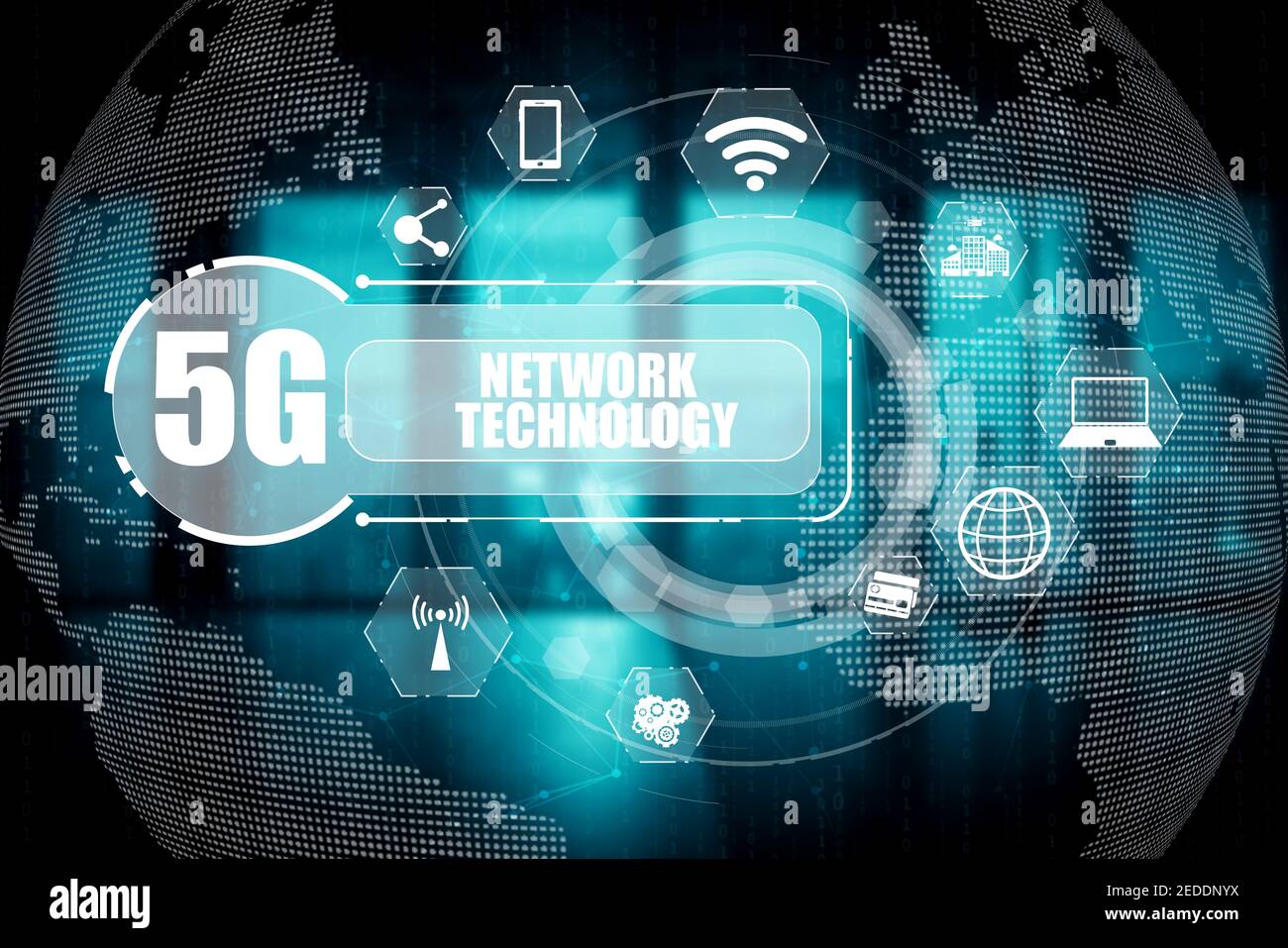 3D illustration international communication and advanced