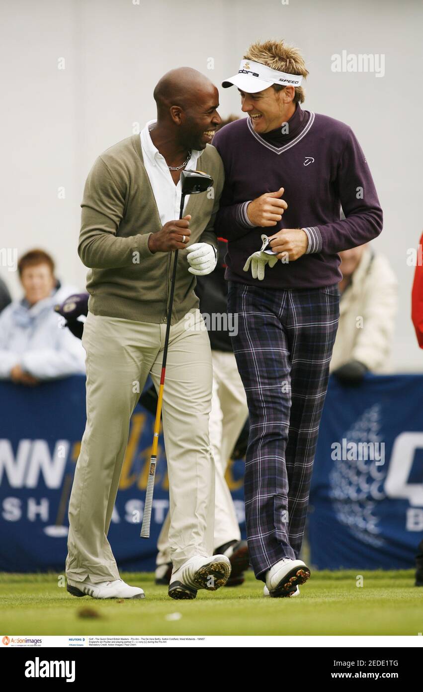 Golf - The Quinn Direct British Masters - Pro-Am - The De Vere Belfry,  Sutton Coldfield, West Midlands - 19/9/07 England's Ian Poulter and playing  partner DJ Spoony (L) during the Pro-Am