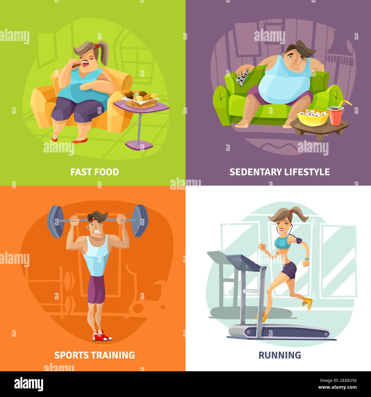 Sedentary Woman Stock Vector Images Alamy free-calorie-calculator-link-in-our-bio-perfect-visual-of-cico-by