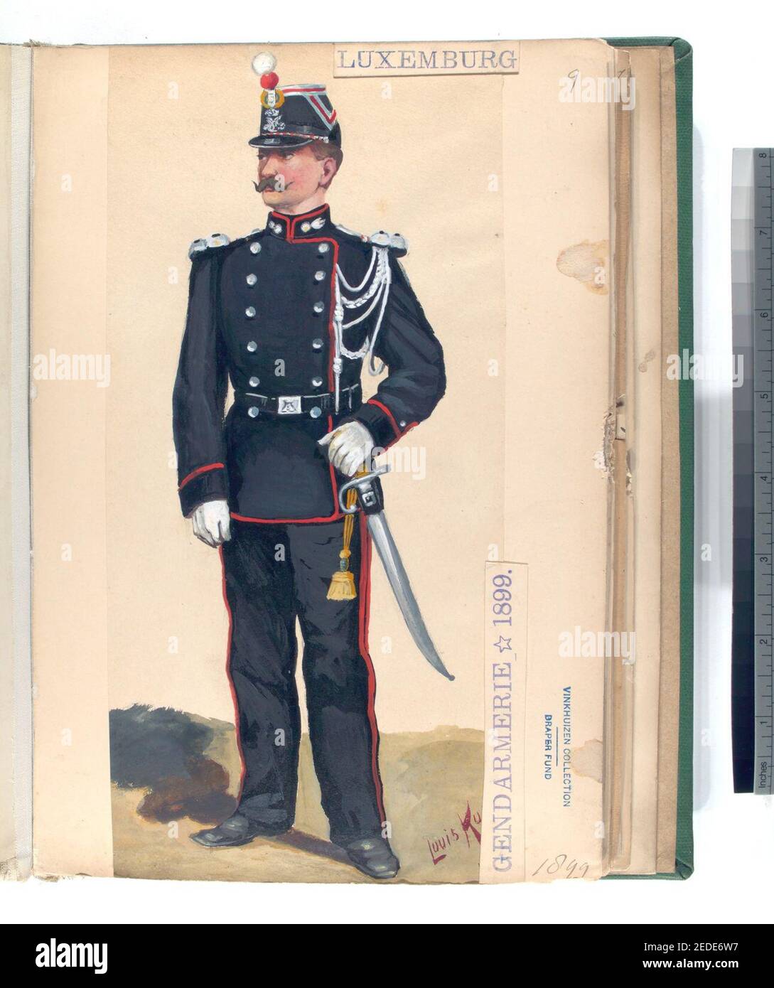 Boite carton bouilli - Japon - XIXe - Samouraï cheval