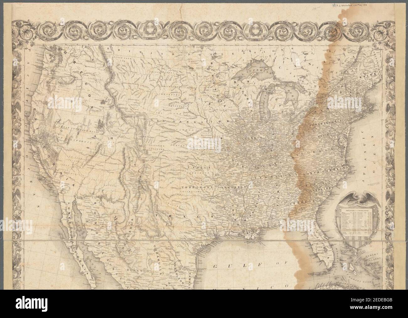 Map of the United States with its territories Stock Photo - Alamy
