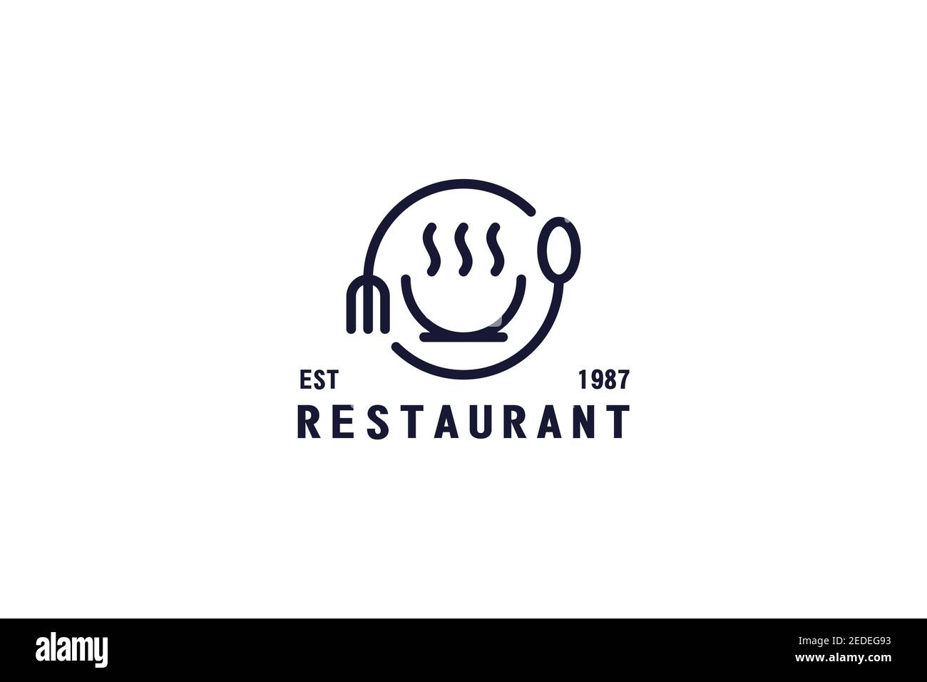 Vintage restaurant logo Stock Vector