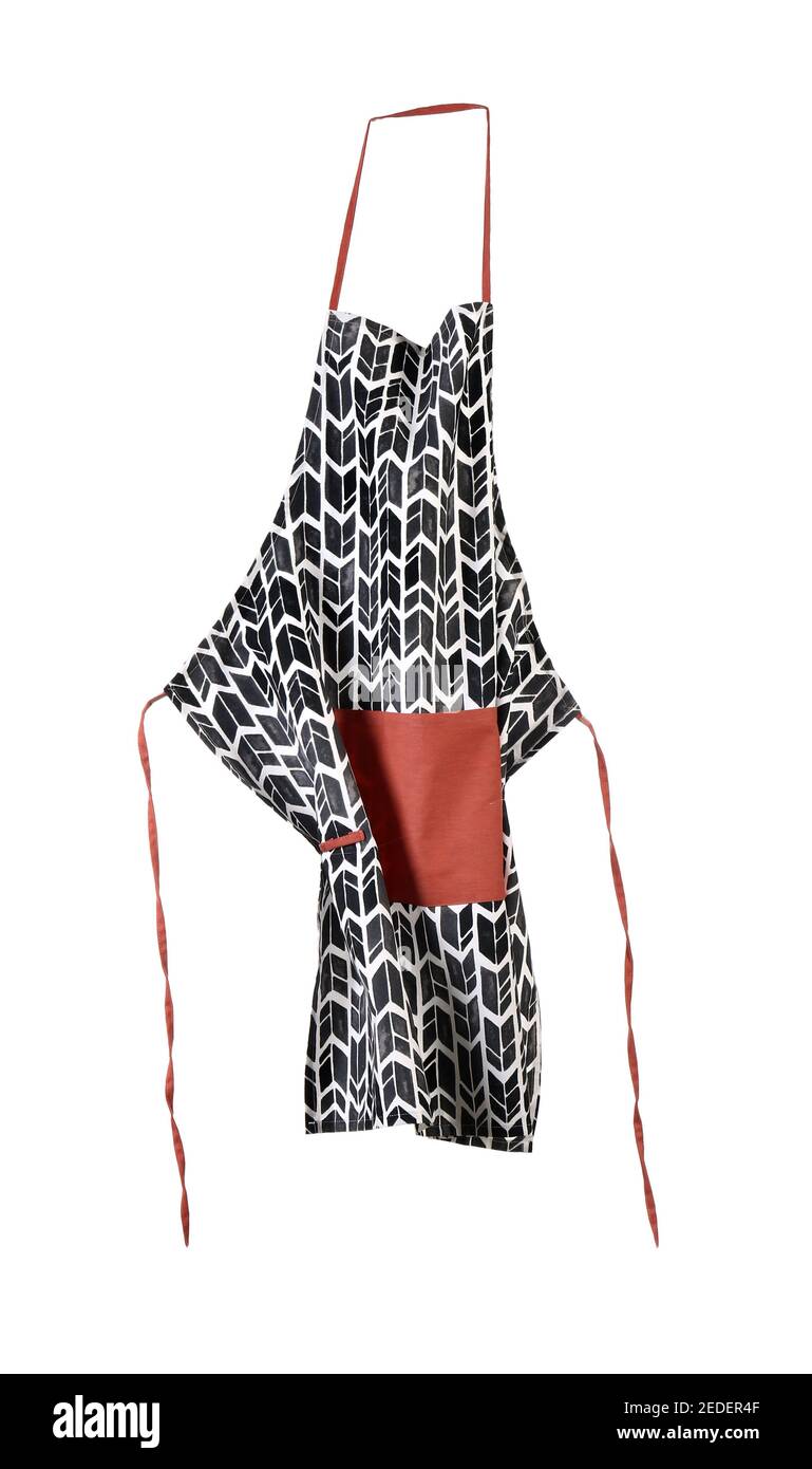 Clean apron on white background Stock Photo - Alamy