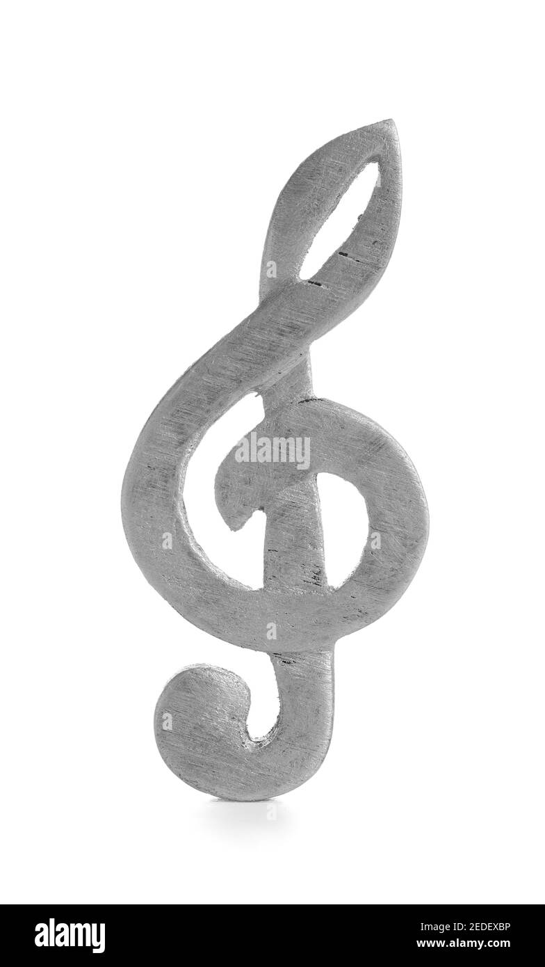 Violin clef on white background Stock Photo Alamy