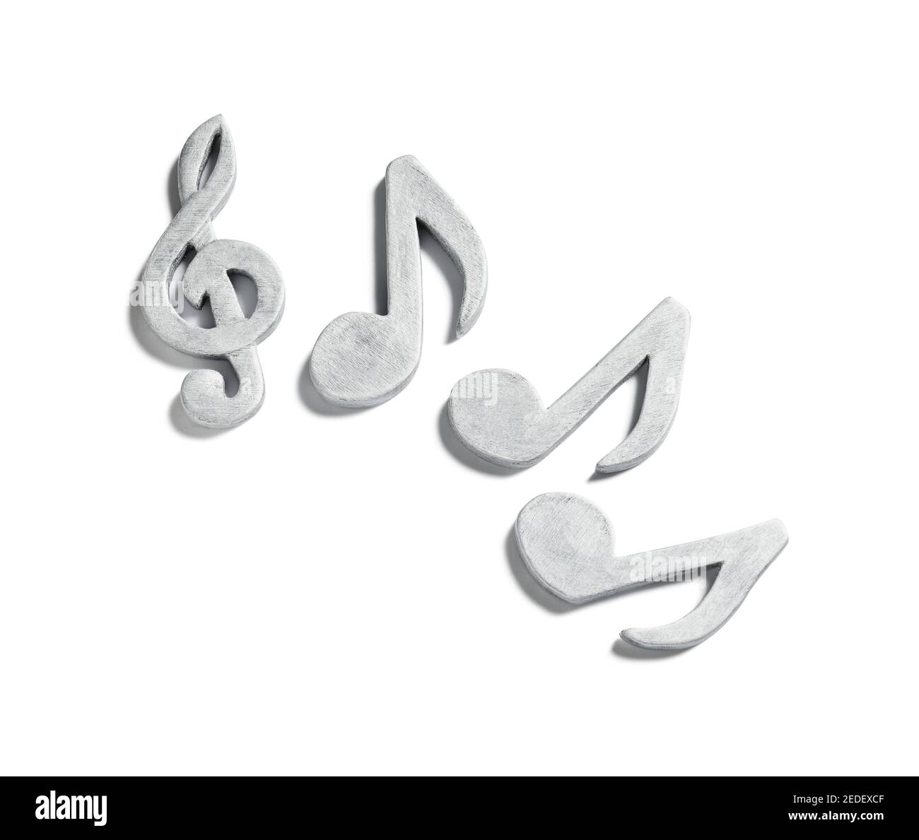 Music notes on white background Stock Photo - Alamy
