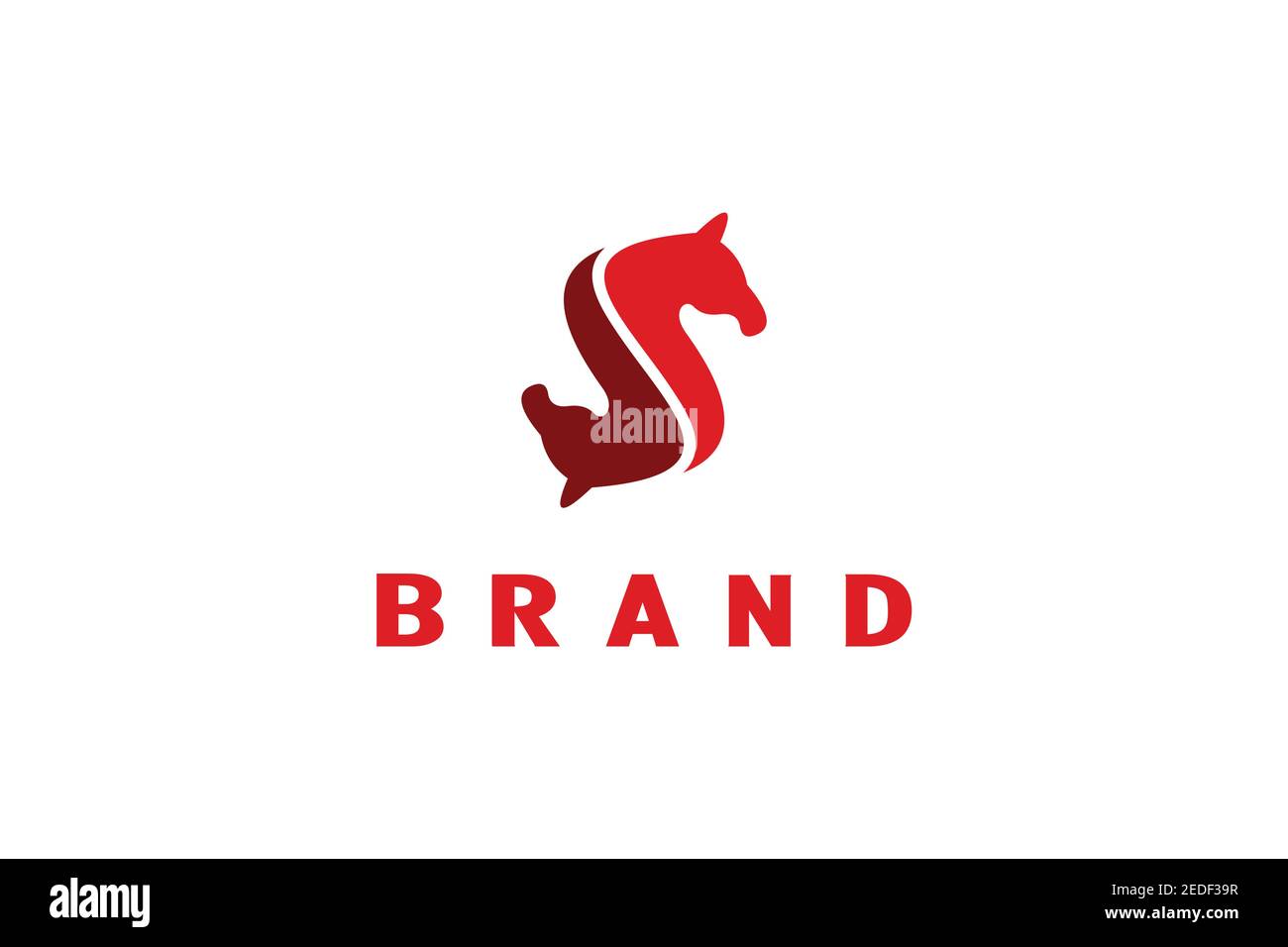 Letter S Horse Logo Stock Vector