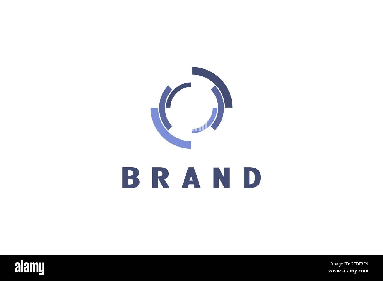Circle wave technology logo Stock Vector