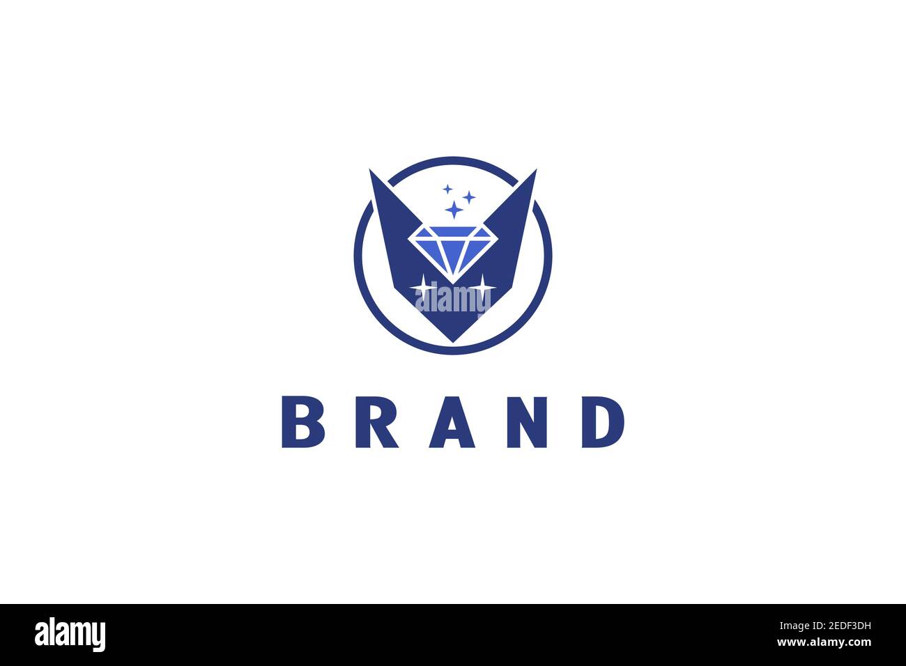 Fox Diamond Logo Stock Vector
