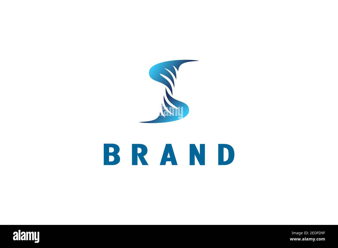 Helix Letter S Logo Stock Vector