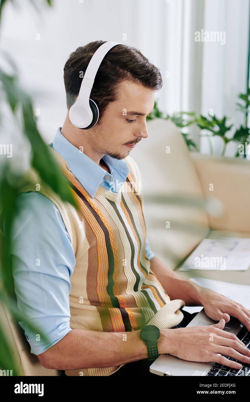 Man working from home Stock Photo