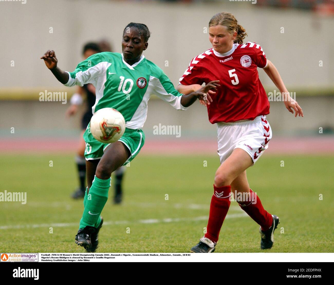 Football - FIFA U19 Women's Championship Canada 2002 , Denmark v Nigeria , Commonwelath Stadium , Edmonton , Canada , 20/