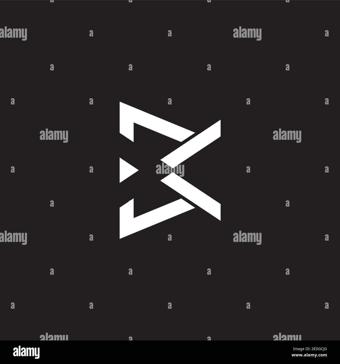 abstract letter bk triangle simple geometric flat logo vector Stock Vector