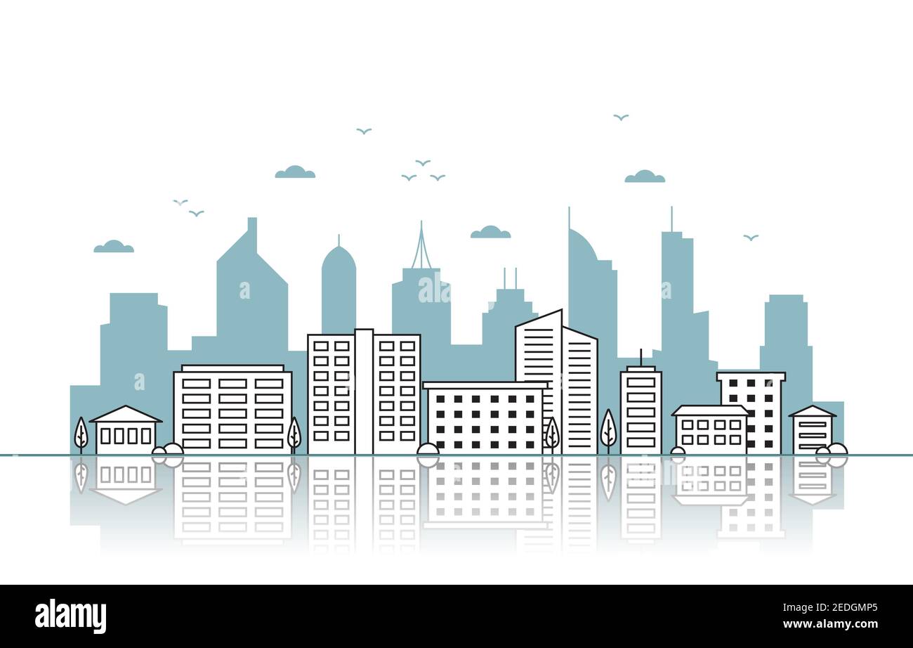 Day Urban City Building Cityscape Landscape Reflection Illustration Stock Vector Image Art Alamy Day Urban City Building Cityscape Landscape Reflection Illustration Stock Vector Image Art Alamy