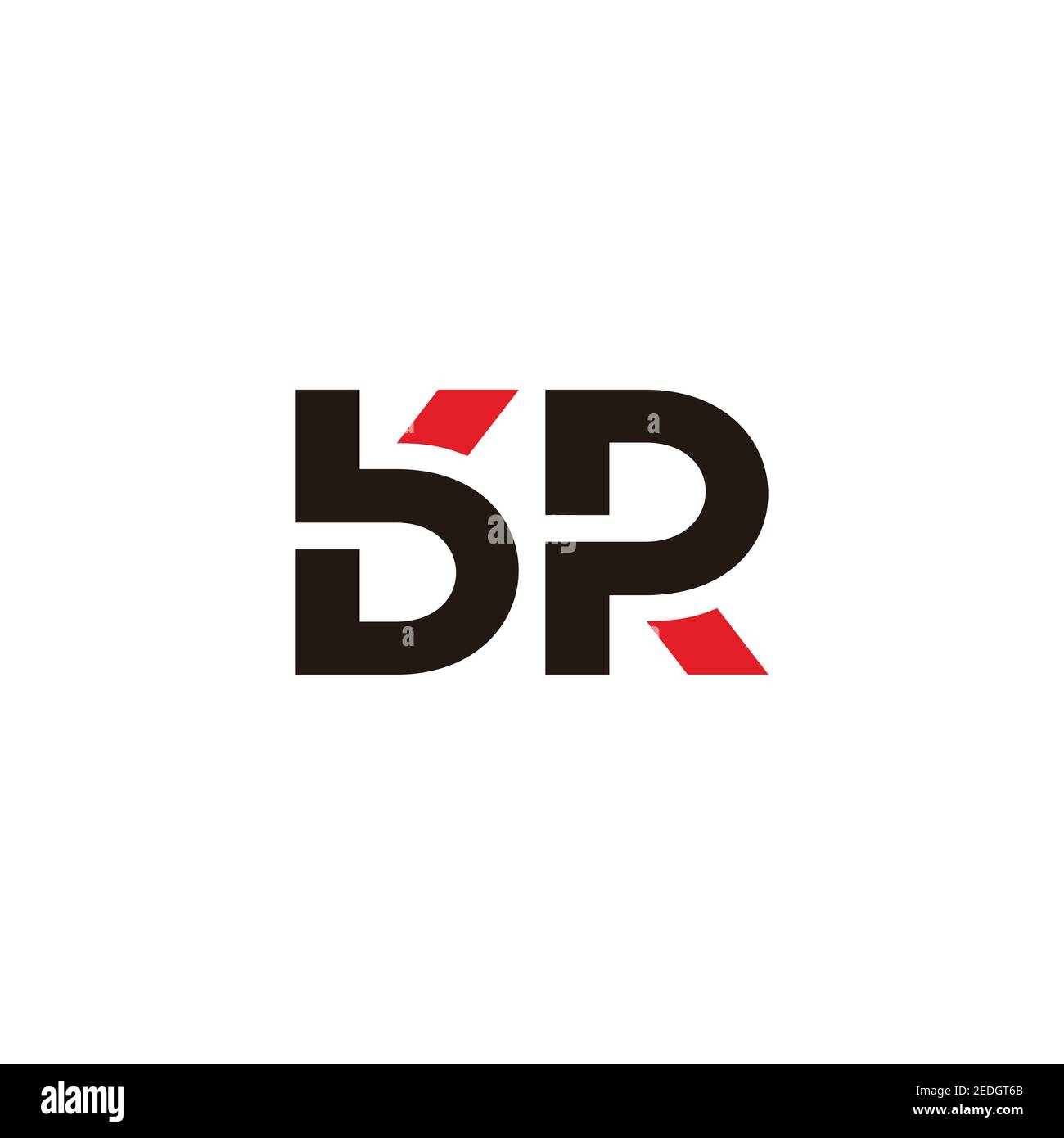 abstract letter pb simple geometric simple colorful vector Stock Vector