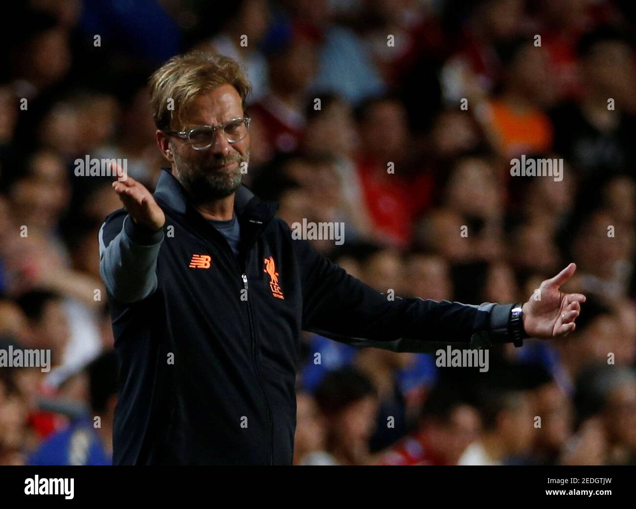 Soccer Football - Leicester City v Liverpool - Pre Season Friendly - The Premier League Asia Trophy - Final - June 22, 2017   Liverpool manager Juergen Klopp gestures   REUTERS/BOBBY YIP Stock Photo