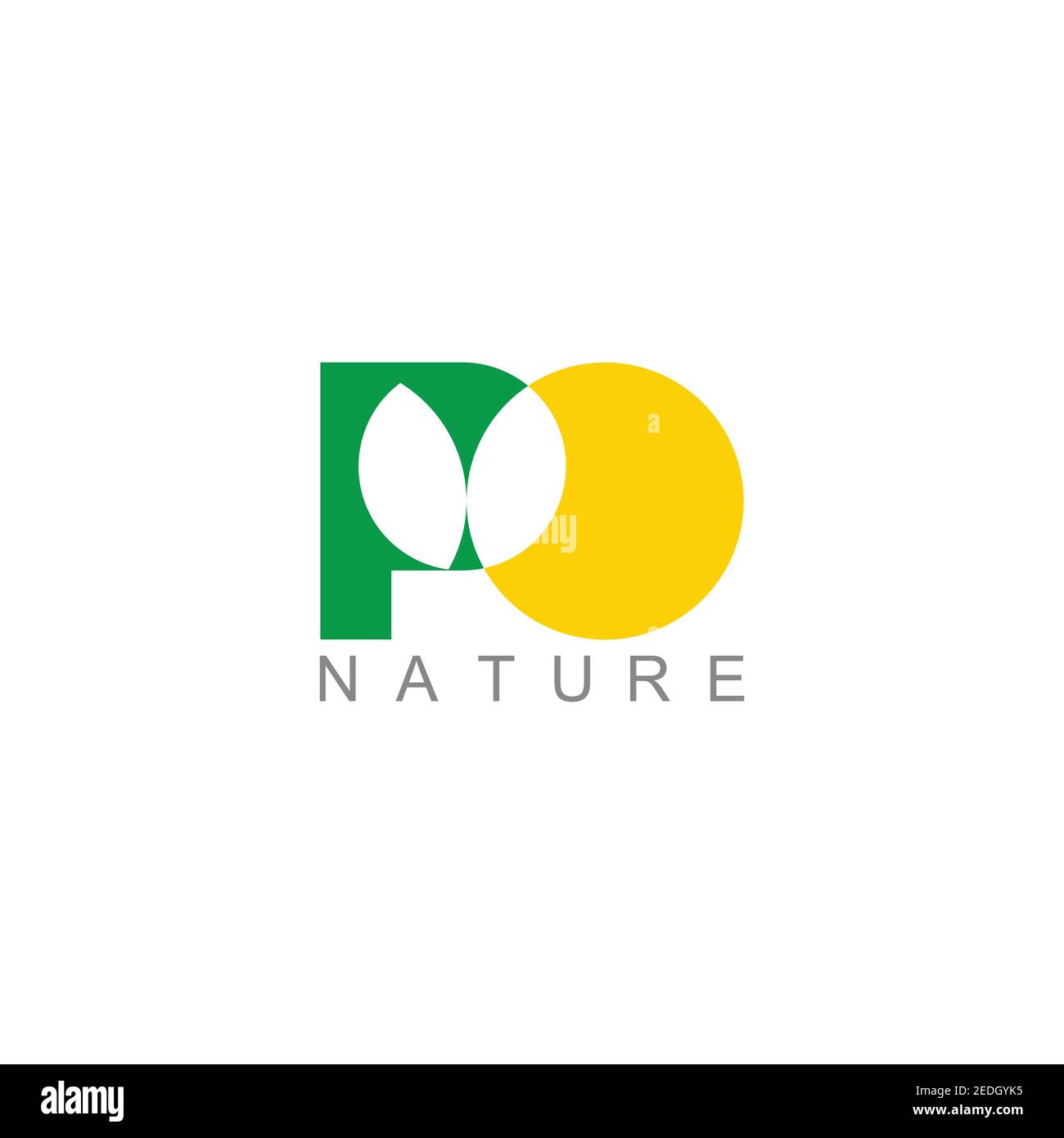 letter p plant green leaf sun nature symbol logo vector Stock Vector ...