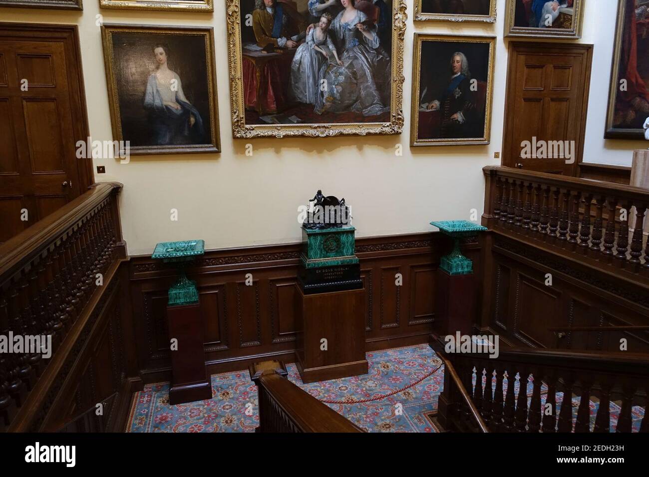 Oak Stairs, Chatsworth House - Derbyshire, England Stock Photo - Alamy