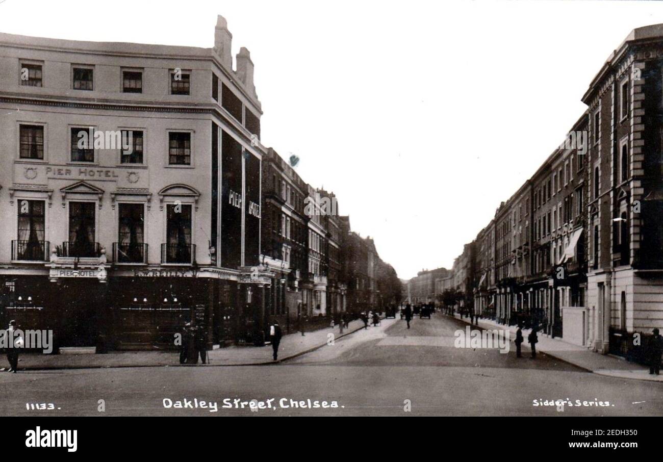 Oakley Street Chelsea with Pier Hotel 1910 Stock Photo Alamy