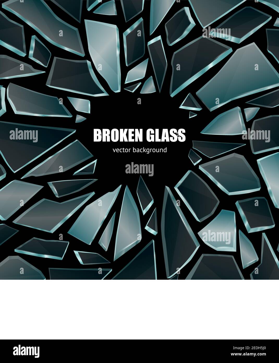 Broken glass dark shiny realistic fragments on black background screen smartphone  wallpaper poster decorative vector illustration Stock Vector Image & Art -  Alamy