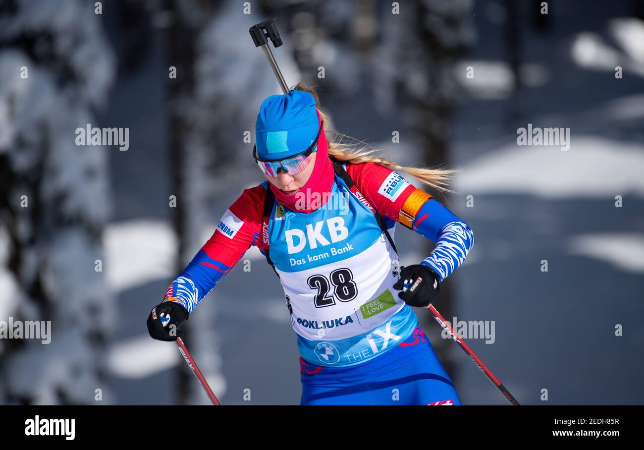 Pokljuka, Slovenia. 13th Feb, 2021. Biathlon World Cup/World Championships, sprint 7.5 km, women