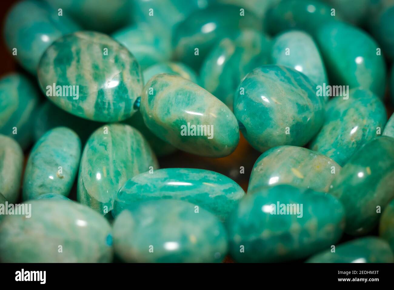 Natural Amazonite Stone Beads In An Irregular Shape Green And White Colors Stock Photo Alamy