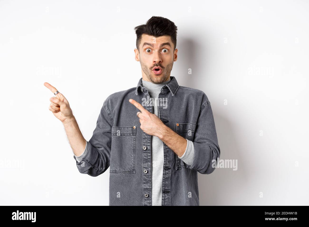 Excited young man saying happy hi-res stock photography and images - Alamy