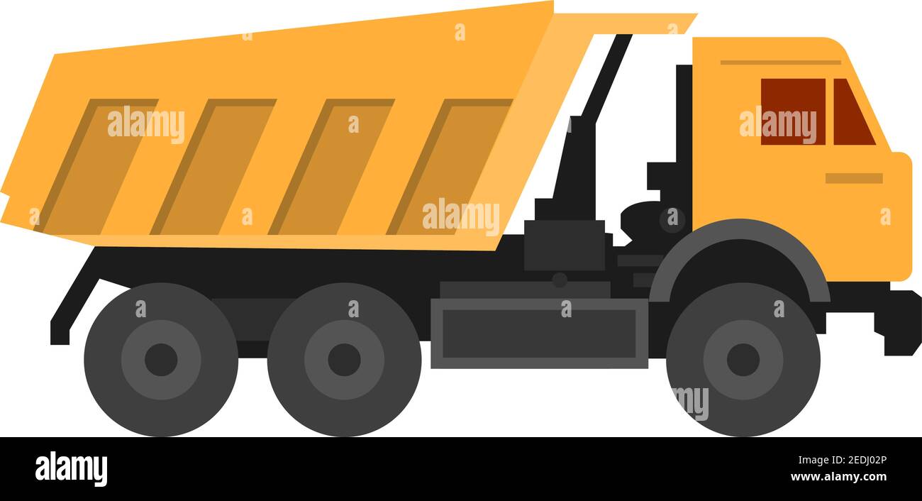 Vector dump truck isolated on white background Stock Vector Image & Art ...