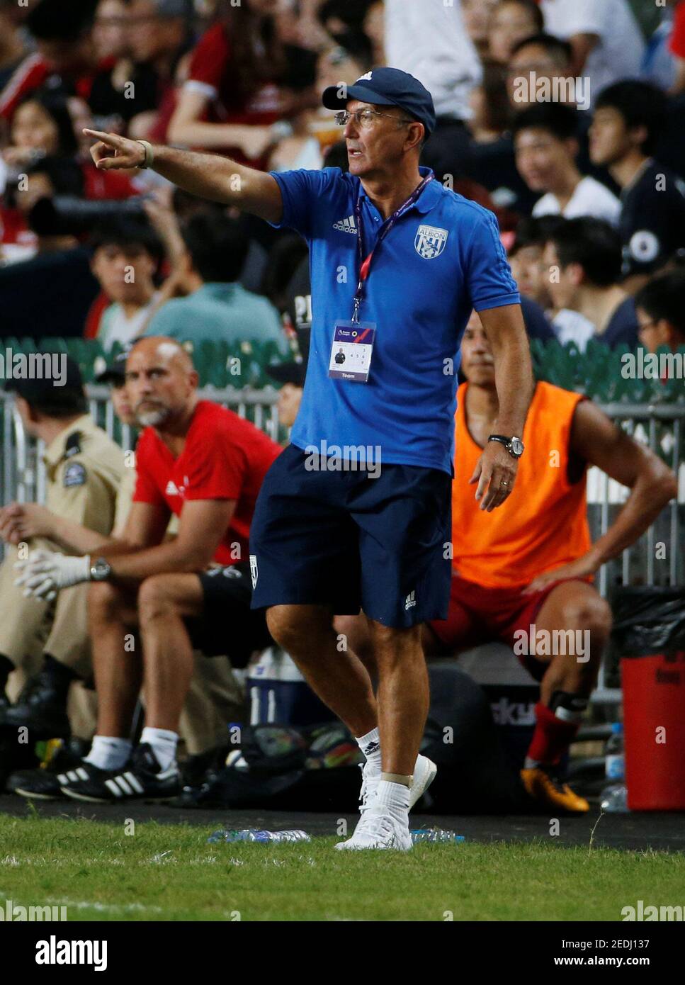 Soccer Football - Leicester City vs West Bromwich Albion - Premier League Asia Trophy - Hong Kong, China - July 19, 2017   West Bromwich Albion manager Tony Pulis   REUTERS/Bobby Yip Stock Photo