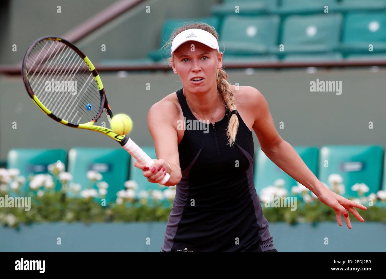 Tennis - French Open - Roland Garros, Paris, France - May 30, 2018  Denmark's Caroline Wozniacki in action during her second round match  against Spain's Georgina Garcia Perez REUTERS/Pascal Rossignol Stock Photo  - Alamy