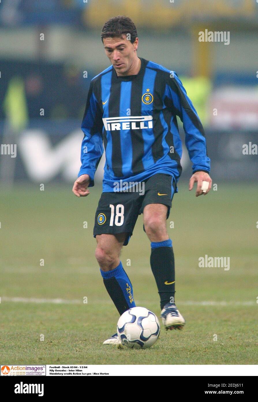 Football - Stock 03/04 - 1/2/04 Kily Gonzalez - Inter Milan Mandatory  credit: Action Images / Alex Morton Stock Photo - Alamy