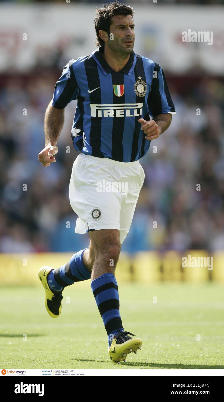 Football - Stock 07/08 , 4/8/07 Luis Figo - Inter Milan Mandatory Credit:  Action Images / Alex Morton Stock Photo - Alamy