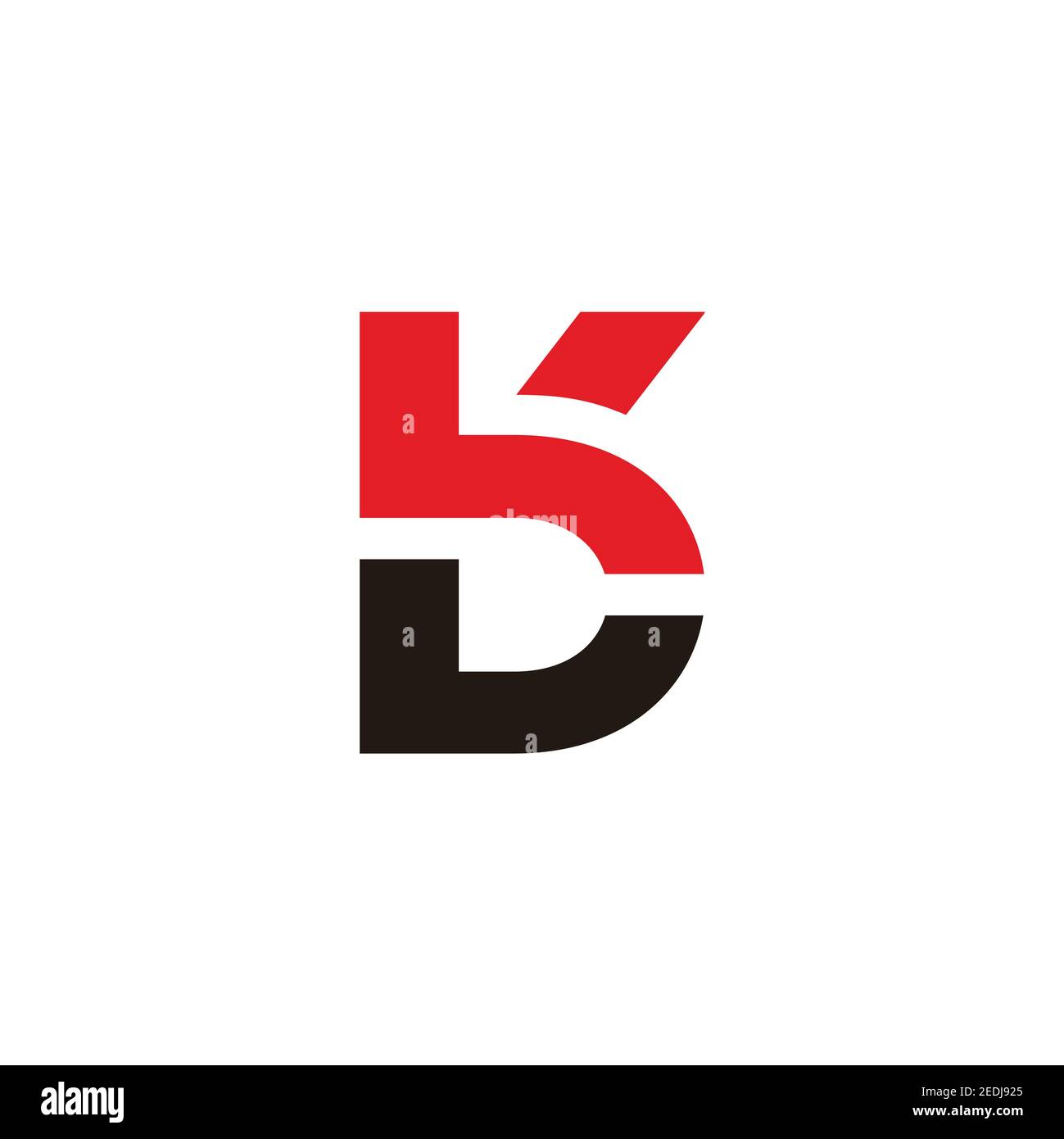 abstract letter kd simple geometric linked logo vector Stock Vector