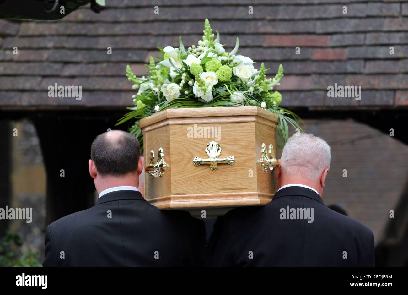 Undated file photo of a funeral taking place. Banks are failing bereaved families with unacceptable mistakes and delays, according to Which? Issue date: Monday February 15, 2021. Stock Photo