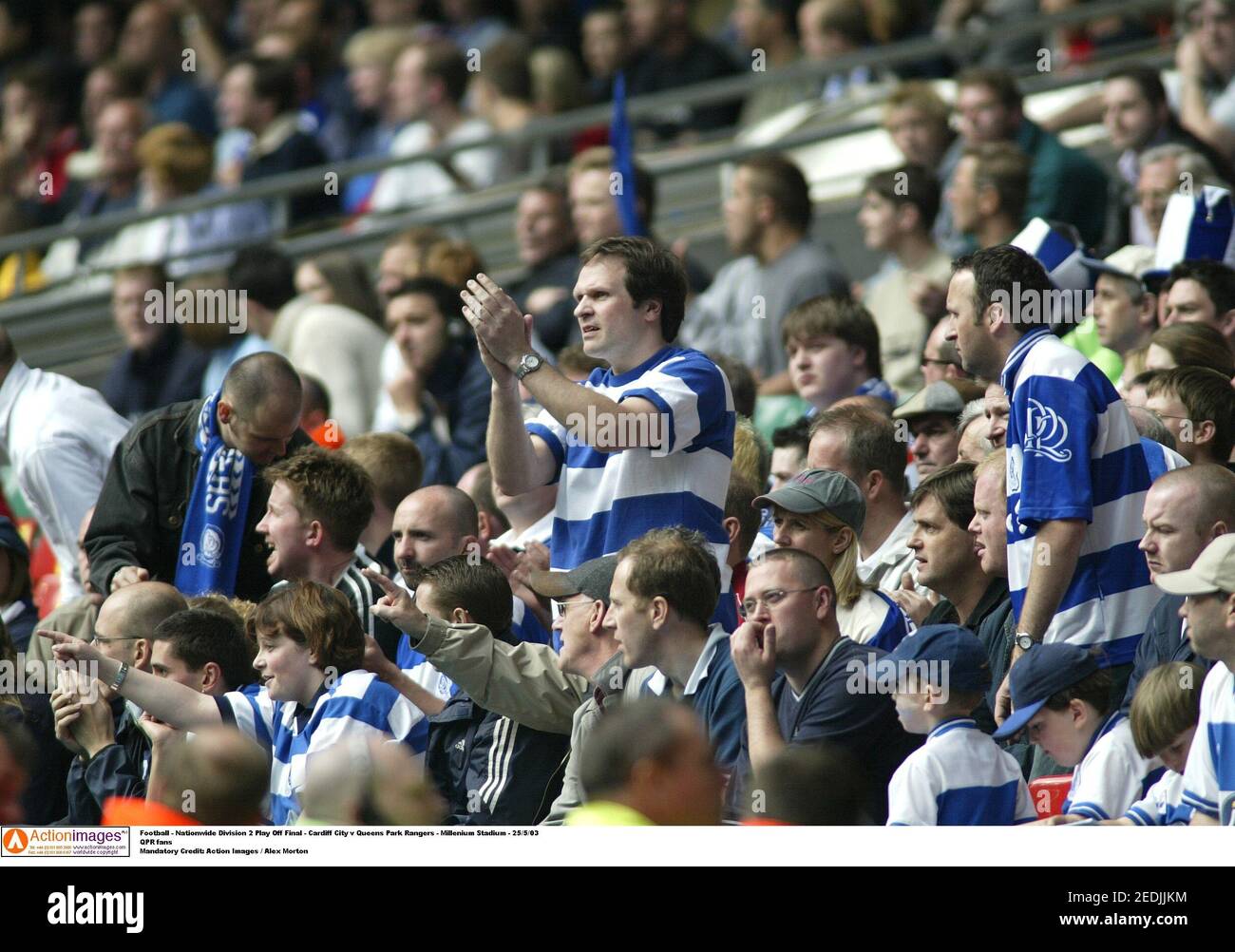 Football Nationwide Division 2 Play Off Final Cardiff City V Queens Park Rangers Millennium Stadium 25 5 03 Qpr Fans Mandatory Credit Action Images Alex Morton Millennium Stock Photo Alamy