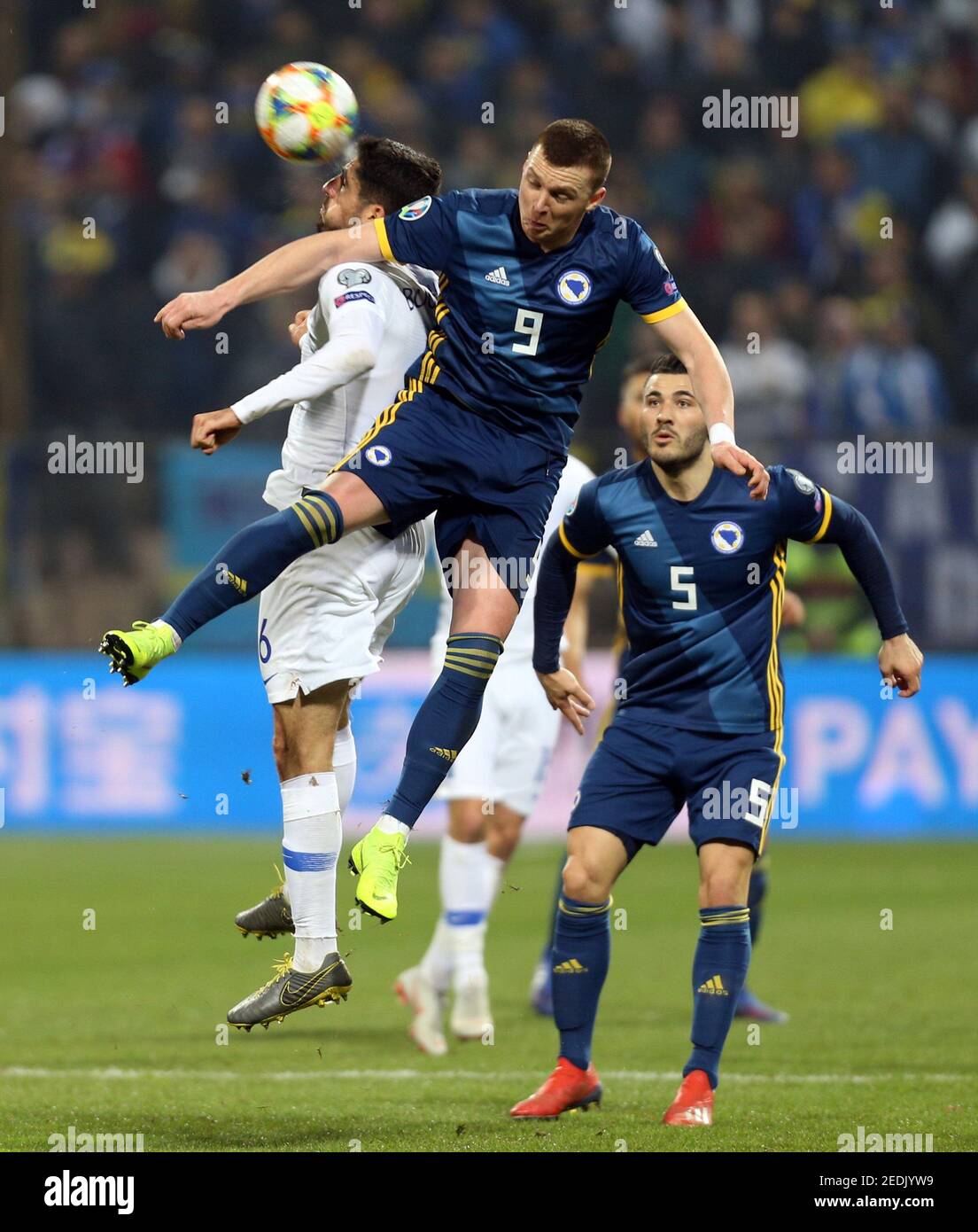 Soccer Football Euro Qualifier Group J Bosnia And Herzegovina V Greece Bilino Polje Stadium Zenica Bosnia And Herzegovina March 26 19 Bosnia And Herzegovina S Haris Duljevic