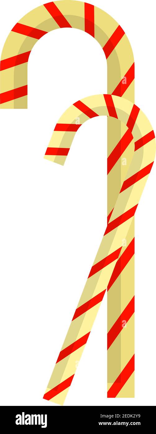 Vector sweet stripped candy cane isolated on white Stock Vector Image ...