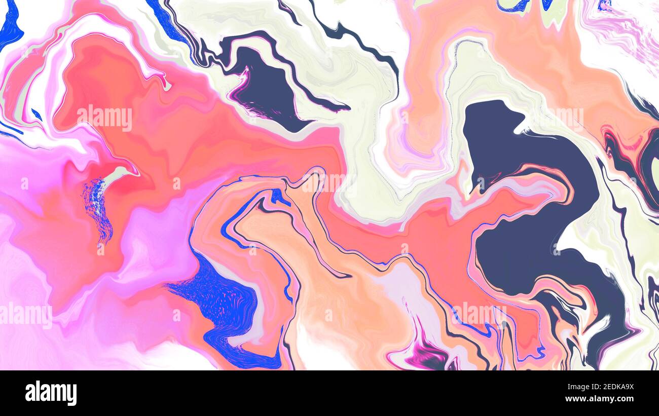 Abstract liquid fluid art, Marble color, Luxury marble pattern texture background, Digital art technique. Stock Photo