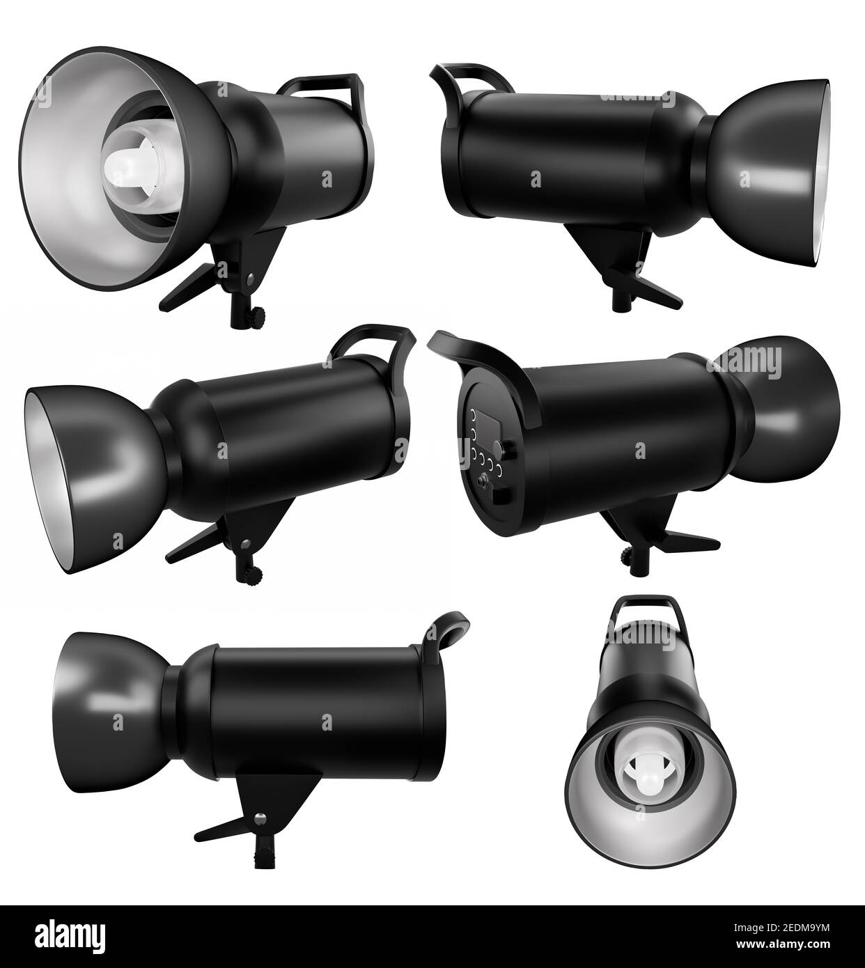 Photography high speed studio flash lamp with curtain isolated on white Stock Photo Alamy