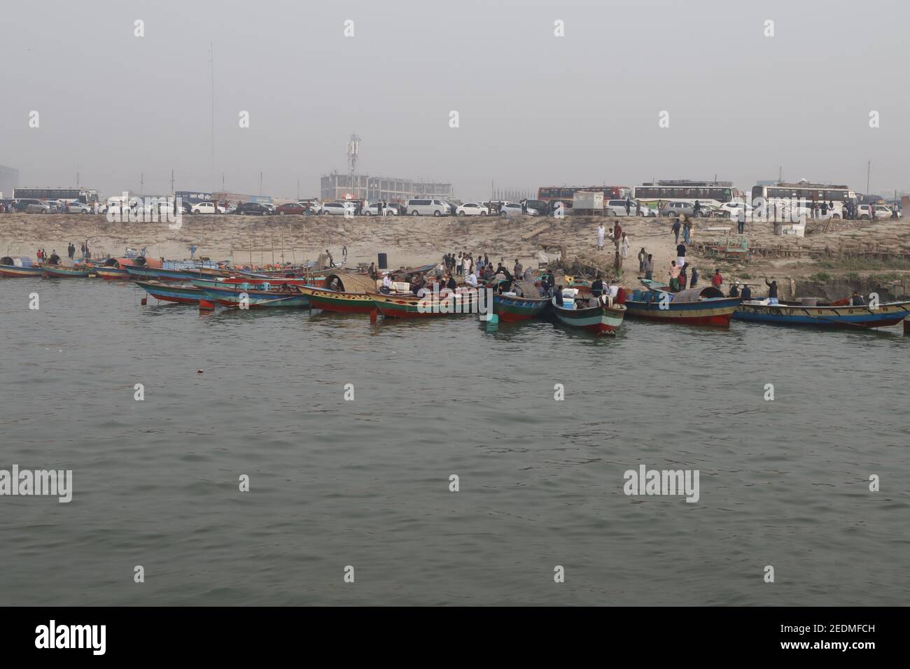 Bangladesh is a land of rivers. Water transport is one of the main  transport systems here. Lauch, Ferry, Boat and Speed boat is the main vehicle here. Stock Photo