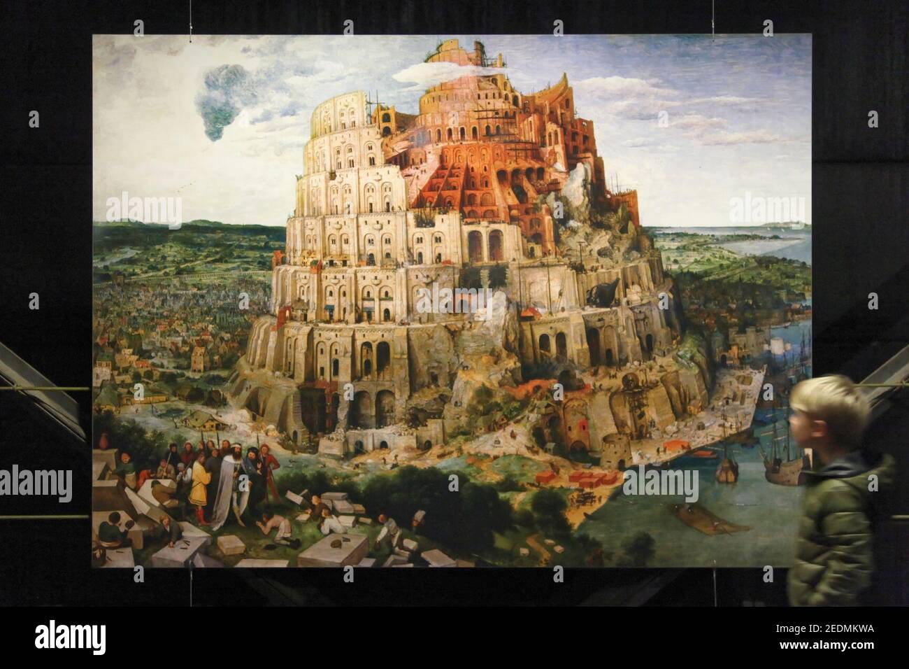 Oberhausen - Gasometer - Der schöne Schein - The Tower of Babel (Bruegel, Vienna) 01 ies. Stock Photo