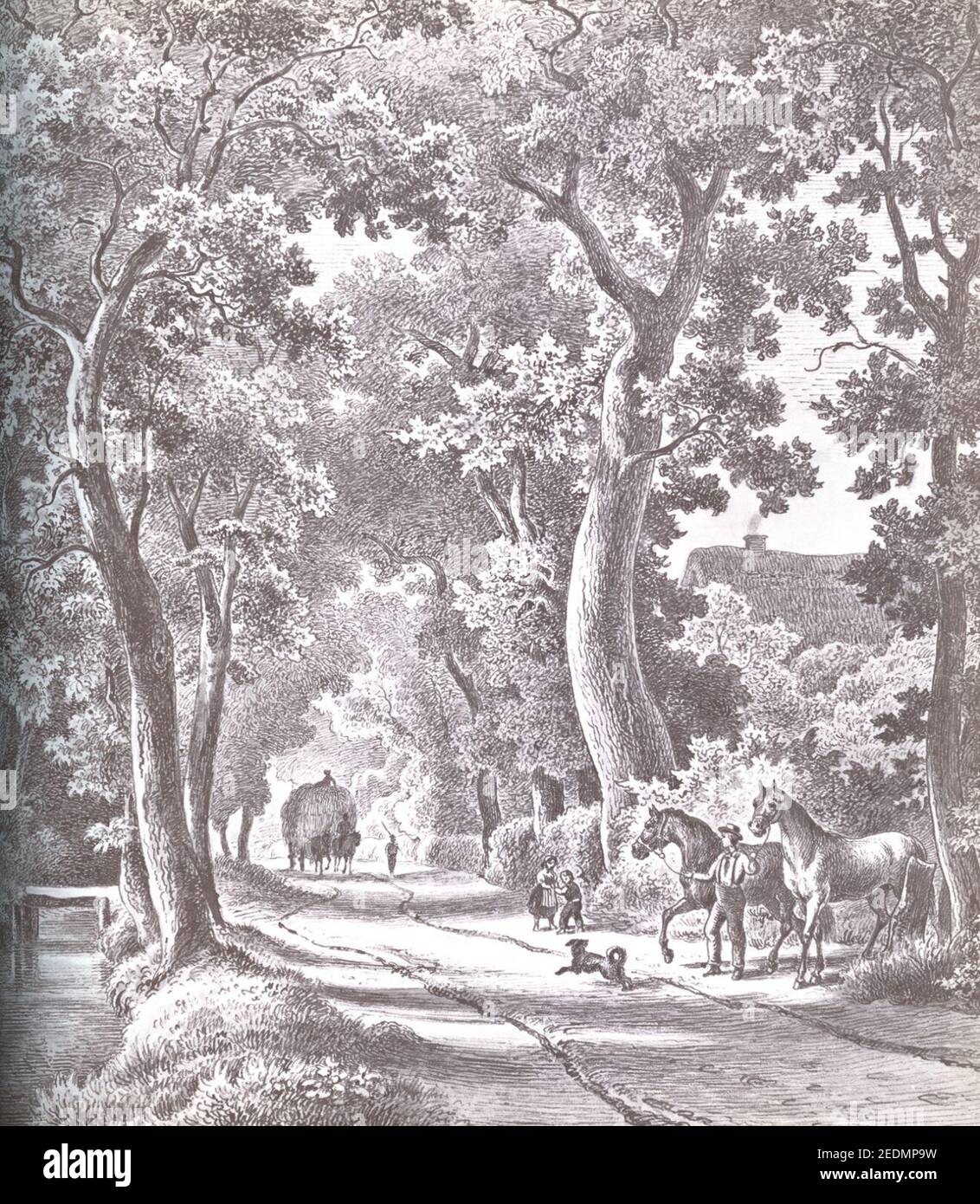 Oberneulander Landstraße, Bremen - Johann Georg Walte - 1850. Stock Photo