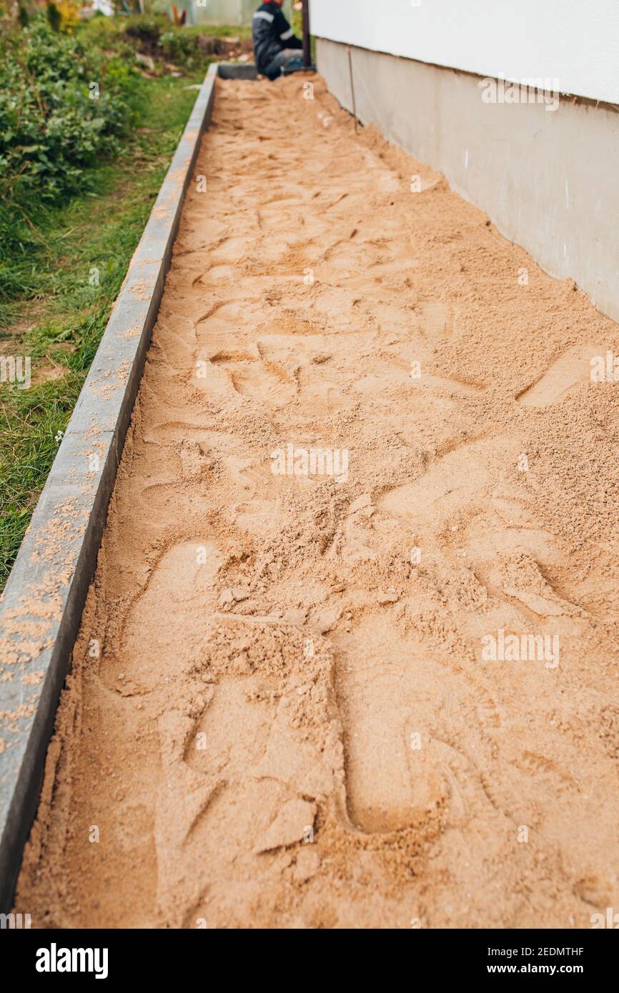 Paving Slabs Laying High Resolution Stock Photography and Images Alamy