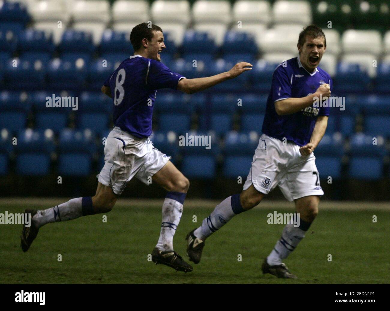 Football Everton V Norwich City Fa Youth Cup Fifth Round Stobart Stadium Halton 08 09 5 2 09 Everton S Lee Mcardle R Celebrates Scoring His Sides First Goal With Team