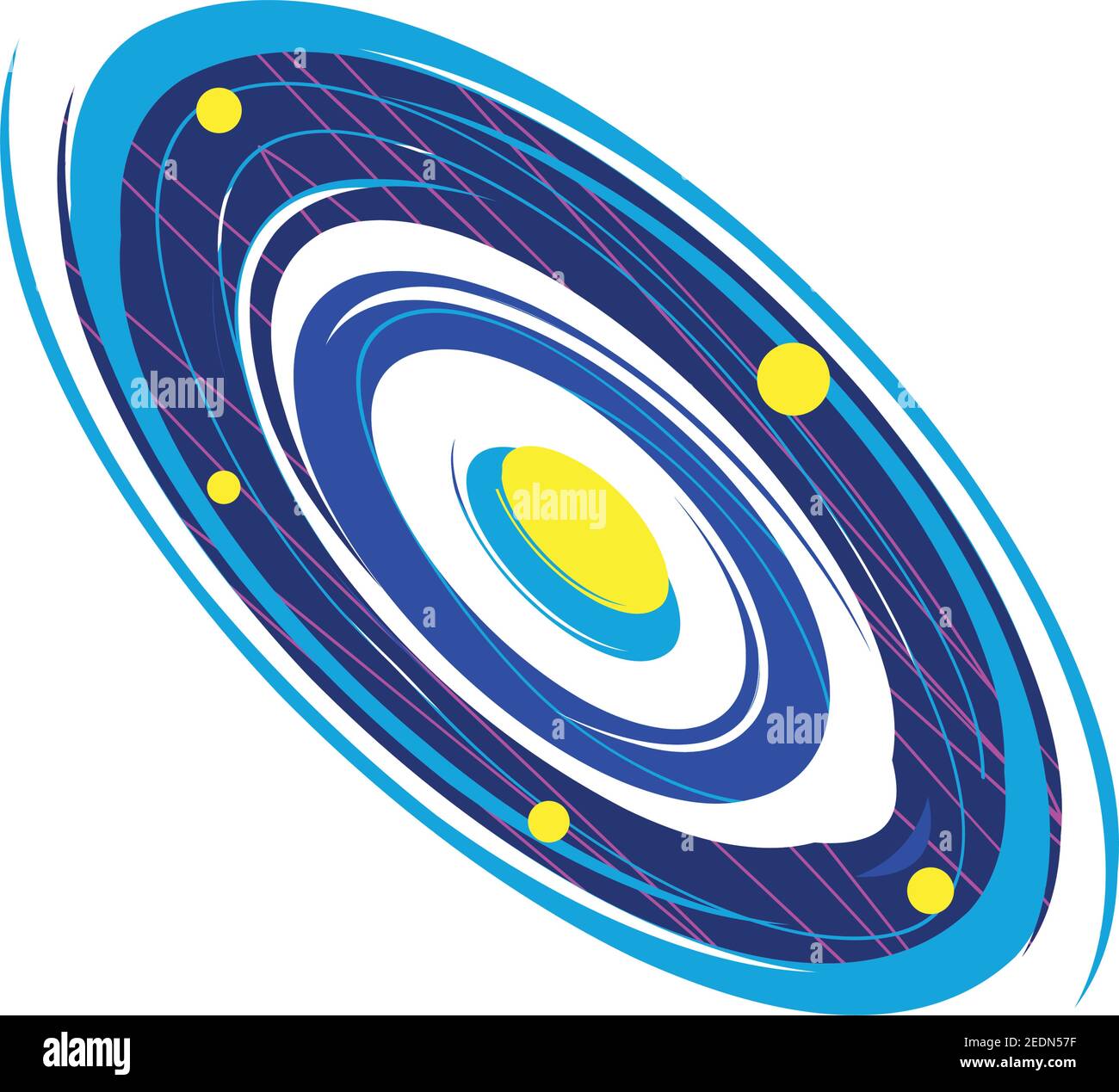 space spiral galaxy and starry icon isolated vector illustration Stock Vector