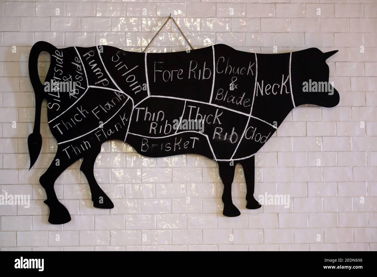 20.07.2018, Mestia, Svanetia, Georgia - Plate of meat cuts of a beef hangs on a wall.. 00S180720D090CAROEX.JPG [MODEL RELEASE: NO, PROPERTY RELEASE: N Stock Photo