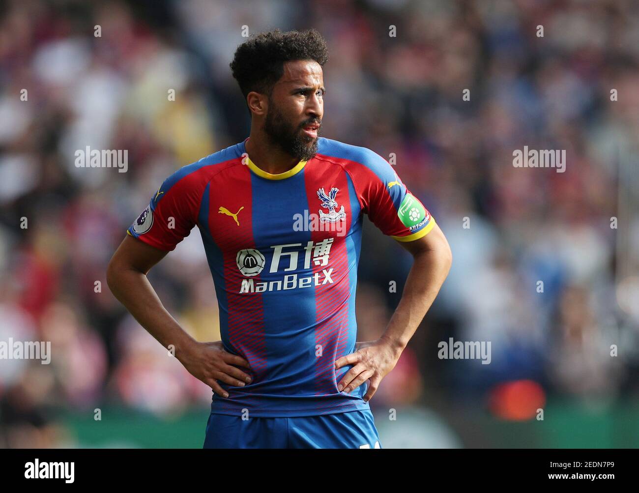 Soccer Football - Premier League - Crystal Palace v Huddersfield Town - Selhurst Park, London, Britain - March 30, 2019  Crystal Palace's Andros Townsend    REUTERS/Hannah McKay  EDITORIAL USE ONLY. No use with unauthorized audio, video, data, fixture lists, club/league logos or 'live' services. Online in-match use limited to 75 images, no video emulation. No use in betting, games or single club/league/player publications.  Please contact your account representative for further details. Stock Photo