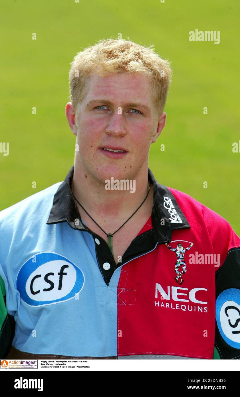 Rugby Union Harlequins Photocall 19 8 02 Sam Walton Harlequins Mandatory Credit Action Images Alex Morton Stock Photo Alamy